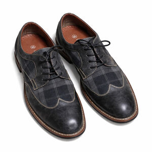 Ferro Aldo Plaid Wingtip Oxford Dress Shoes Men’s Size 9.5